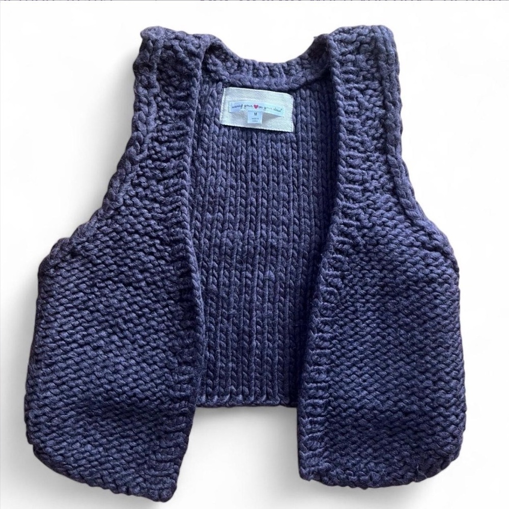 Vintage Cozy Knit Purple Women’s Vest